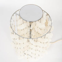 Vintage Mid Century Shell Table Lamp by Vernor Panton for Luber
