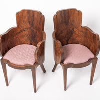1930s Antique Art Deco Rosewood Side Chairs