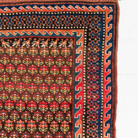 Antique West Persian Kurd Pink & Red Wool Floor Rug