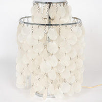Vintage Mid Century Shell Table Lamp by Vernor Panton for Luber