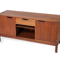 Mid Century Wood Credenza or Media Console by Jens Risom