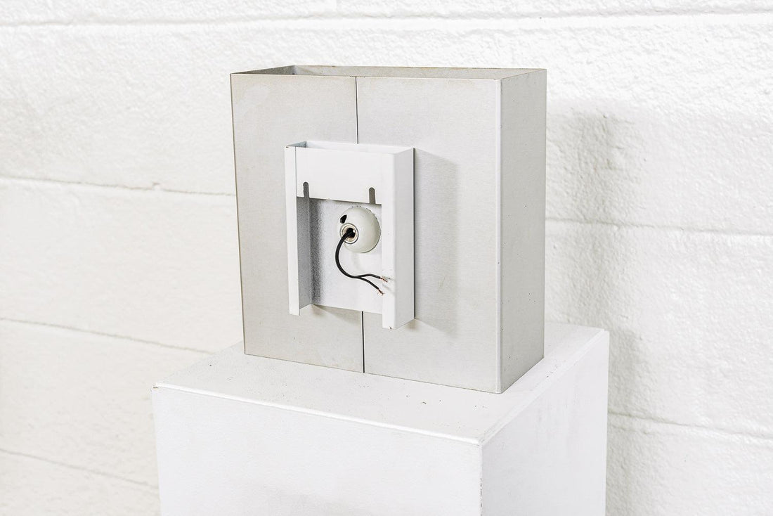 VINTAGE MID CENTURY FRENCH MODERN DISDEROT METAL WALL LIGHT SCONCES