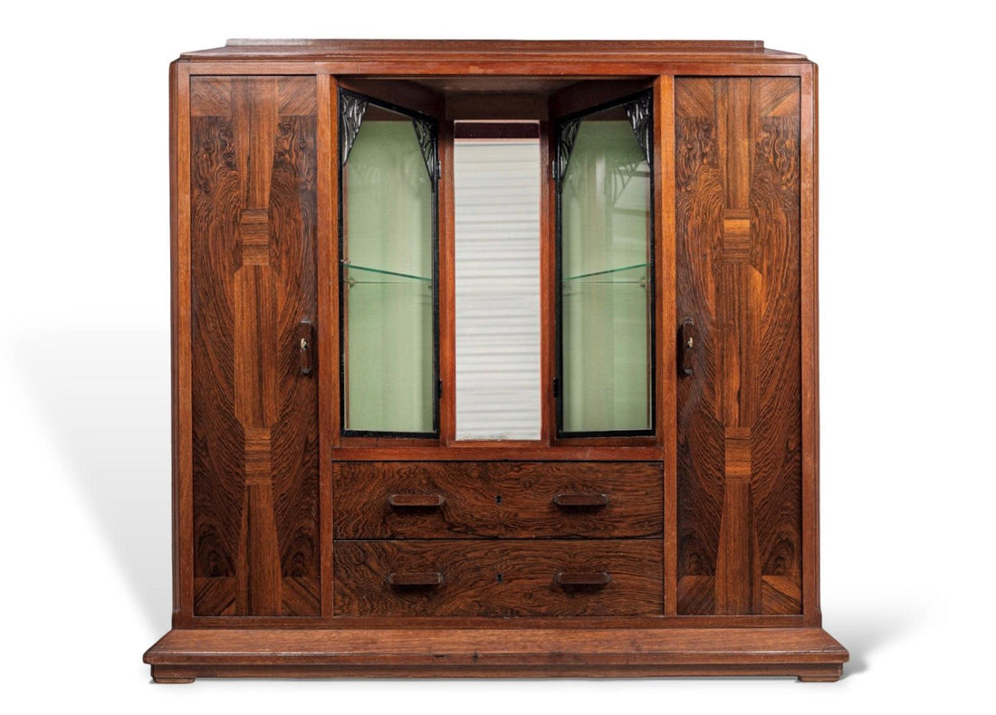 Art Deco Vitrine Cabinet by Ateliers Gauthier Poinsignon, France, Signed