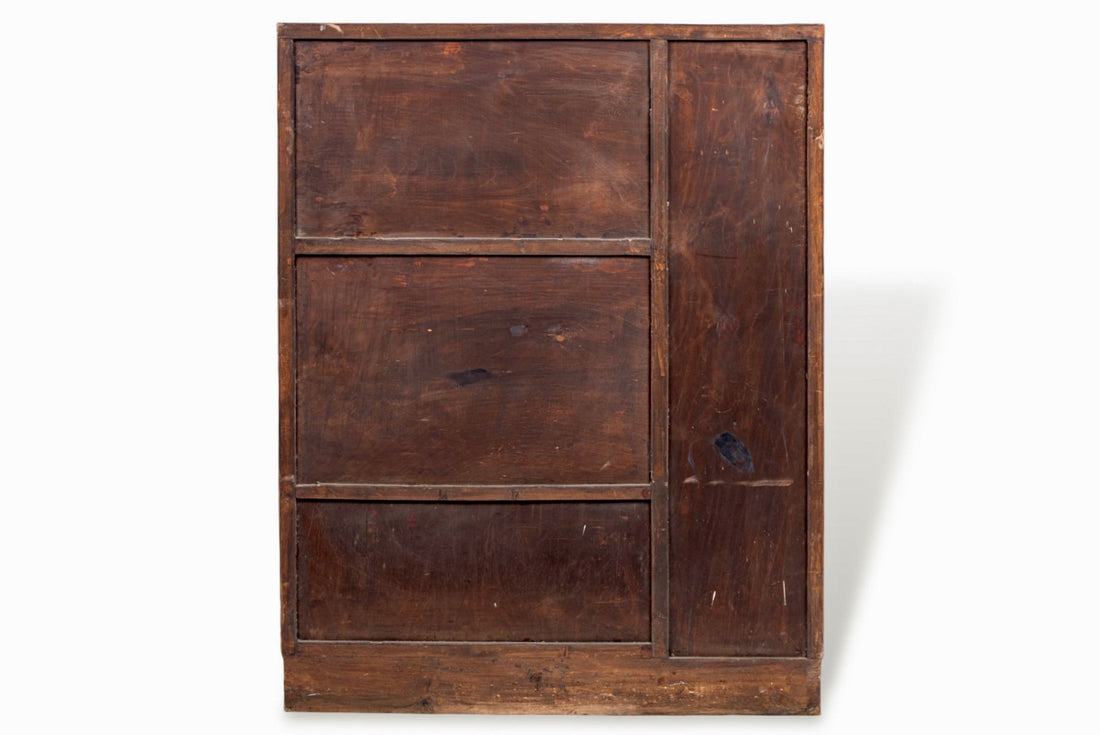 Antique Art Deco Burlwood Secretary Desk Cabinet, 1930s