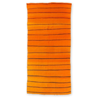 Large Vintage Moroccan Orange Wool Kilim Rug