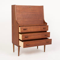 Mid Century Danish Teak Secretary Desk by Gunnar Nielsen