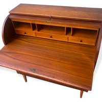 Vintage Mid Century Swedish Teak Secretary Desk by Egon Ostergaard