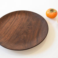 Vintage Mid Century Handcrafted African Wenge Wood Plate, 1960s