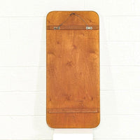 Vintage Mid Century Teak Wood Hanging Wall Mirror, 1960s
