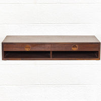 Vintage Mid Century Danish Modern Wall Mounted Floating Shelf in Rosewood, 1960s