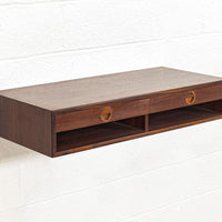 Vintage Mid Century Danish Modern Wall Mounted Floating Shelf in Rosewood, 1960s