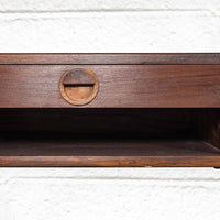 Vintage Mid Century Danish Modern Wall Mounted Floating Shelf in Rosewood, 1960s