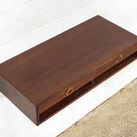 Vintage Mid Century Danish Modern Wall Mounted Floating Shelf in Rosewood, 1960s
