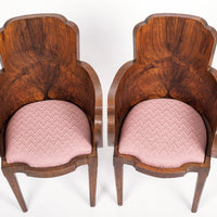 1930s Antique Art Deco Rosewood Side Chairs