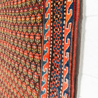 Antique West Persian Kurd Pink & Red Wool Floor Rug