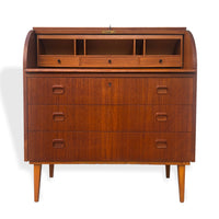 Vintage Mid Century Swedish Teak Secretary Desk by Egon Ostergaard