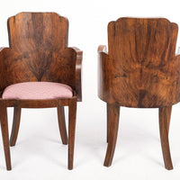 1930s Antique Art Deco Rosewood Side Chairs