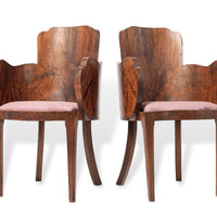 1930s Antique Art Deco Rosewood Side Chairs