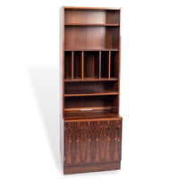 Mid Century Danish Bookshelf Cabinet in Rosewood by Carlo Jensen