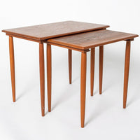 Mid Century Danish Modern Teak Wood Side Nesting Tables