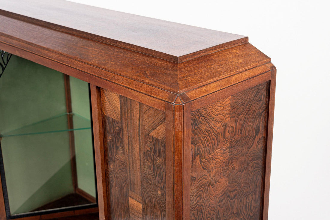 Art Deco Vitrine Cabinet by Ateliers Gauthier Poinsignon, France, Signed
