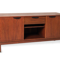 Mid Century Wood Credenza or Media Console by Jens Risom