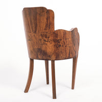 1930s Antique Art Deco Rosewood Side Chairs