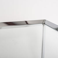 Vintage Mid Century Chrome & Glass Side Tables Baughman Style