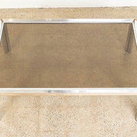 Vintage Mid Century Modern Chrome, Brass and Glass Coffee Table