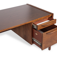 Vintage Mid Century Wood & Laminate Desk by Jens Risom