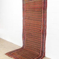 Antique West Persian Kurd Pink & Red Wool Floor Rug