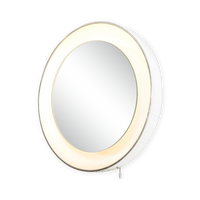 Vintage Mid Century Lightolier Round Lighted Wall Mirror