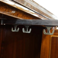 French Art Deco Burl Wood Mirrored Armoire Cabinet, 1930s