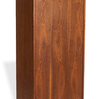 Mid Century Tall Walnut Wood Storage Cabinet or Shelving Unit by Jens Risom