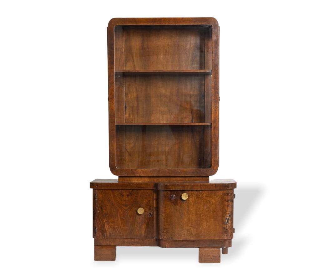 Mahogany & Brass Side Cabinet, 1930s