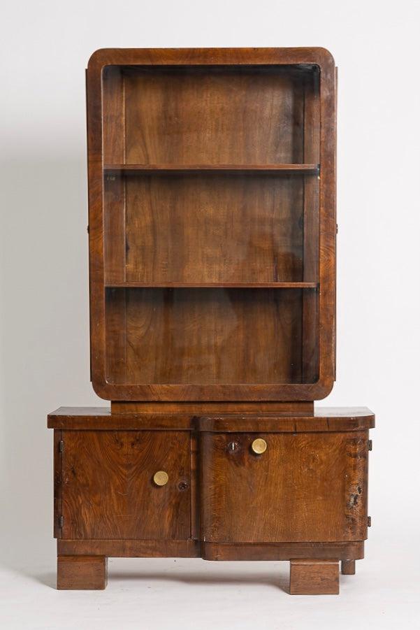 Mahogany & Brass Side Cabinet, 1930s