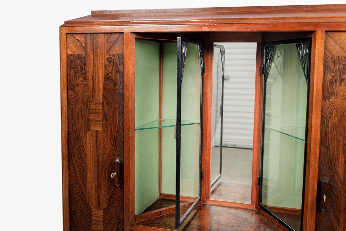 Art Deco Vitrine Cabinet by Ateliers Gauthier Poinsignon, France, Signed