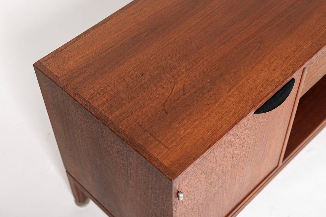 Mid Century Wood Credenza or Media Console by Jens Risom