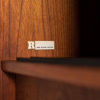 Mid Century Tall Walnut Wood Storage Cabinet or Shelving Unit by Jens Risom