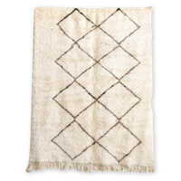 Vintage Moroccan Beni Ourain Tribal Wool Floor Rug