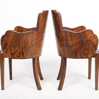 1930s Antique Art Deco Rosewood Side Chairs