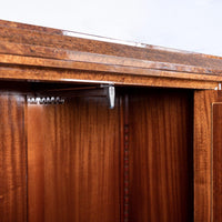 French Art Deco Burl Wood Mirrored Armoire Cabinet, 1930s