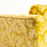 Mid Century Mod 1970s Yellow Loveseat and Lounge Chair Set