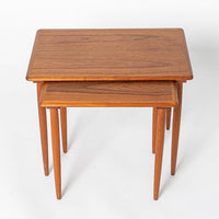 Mid Century Danish Modern Teak Wood Side Nesting Tables