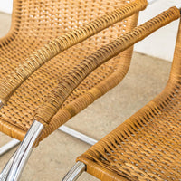 Vintage Bauhaus Mid Century MR 20 Arm Chairs by Mies van der Rohe for Stendig