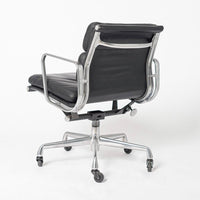 Pair of Eames for Herman Miller Black Leather Soft Pad Office Chairs