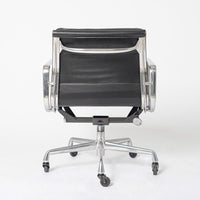 Pair of Eames for Herman Miller Black Leather Soft Pad Office Chairs