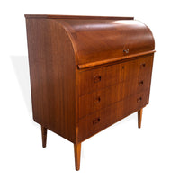 Vintage Mid Century Swedish Teak Secretary Desk by Egon Ostergaard