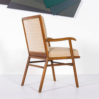 Mid Century Upholstered Wood Lounge Chair by T.H. Robsjohn-Gibbings