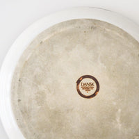 Vintage Mid Century Danish Modern Dansk Brown & Blue Striped Ceramic Bowl